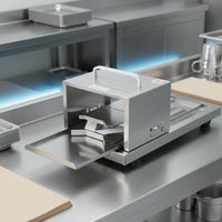 Stainless Steel Manual Bread Cutter Even Slicing Hamburger Bun Cutter Easy Operation for Bakeries, Restaurants