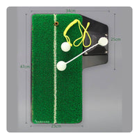 Realistic Turf Surface Golf Swing Practice Aid Gift Box Packaging Indoor Golf Hitting Practice Aid Real Contact Feel Swing Path Feedback Mat Sturdy Construction for Beginners, Home, Office