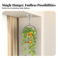 Adhesive Plant Hanger toolno-cost installation Ceiling Mount Renter suitable