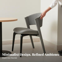 Italian Inspired Design Upholstered High-Back Dining Chair Sturdy Construction Pleated Back Chair Easy to Clean Household Furniture Ergonomic Support for Restaurant Owners, Interior Designers, Hotel Lobby, Reception Area, Kitchen, Living Room