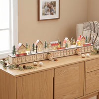 Advent Calendar with Drawers Tabletop Wooden Advent Calendar for Mantel, Office