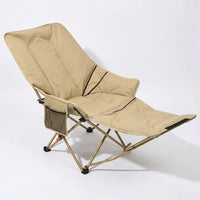 Camping Chair and Folding Chair for Adults, Heavy Duty Carbon Steel Moon Chair with Side Pocket, Padded Folding Camping Chair, Fold up Chair