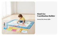 Easy to Clean with Pens and Stencils Kids Art Toy Water Doodle Mat Reusable Safe Materials Learning Drawing Mat for Children