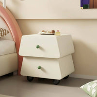 Minimalist Design 2-Drawer Cabinet Space Saving 2-Drawer Rolling Chest Sturdy Construction Nightstand Easy Assembly for Apartment Dwellers, Homeowners, Students, Guest Room, Closet