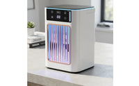 Cooling Humidifier Fan Digital Display Mini Fan with Misting Function USB Powered Compact for Bedroom