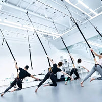 Padded Suspension Mind-Body Practice Resistance Band Textile-Covered-Covered Hanging Band Metal Carabiners Exercise Equipment Reinforced Ends