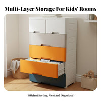 Space-Saving Kids Clothes Storage Unit Large Capacity Multi-Layer Drawer Organizer Strong Load-Bearing Plastic Storage Cabinet Long-Lasting for Children, Homeowners, Nursery, Playroom, Bedroom, Hallway