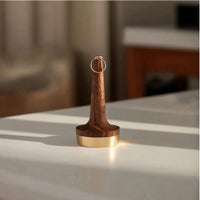 Band Display Stand Walnut Band Holder with Brass Base Jewelry Wooden Natural for Jewelers, Countertop Organization