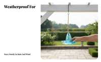 Hanging Glass birds Feeder Windproof Colorful Nectar Feeder Rainproof Hanging Glass birds Bath for Courtyard, Patio, Balcony
