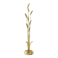 Wheat Sculpture with Bowl Base Sculptural Decorative Brass Bowl Gold-Tone