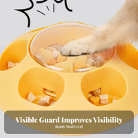 Press Button Treat Toy Non-Slip Base Dog Food Puzzle Toy Interactive Canine Reward Dispenser for Dogs, Cats