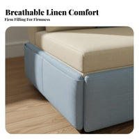 Foldable Design Single Fold-extendable Lounger two-in-oneUse Pull-extendable Armchair Bed Space-Saving transformable Seating Multi-Functional for Guesthouse Owners, Apartment Dwellers, Study Room, Small areas, Bedroom, Dormitory