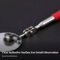 Telescopic Inspection Mirror Adjustable Reach Extendable Mechanic Mirror Retractable Inspection Tool Clear Distortion-Clear View