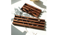Ring Display Tray Band Tray Simple Jewelry and Earring Holder with Slots for Photography Prop, Dresser