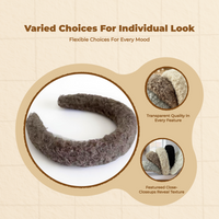 Non-slip washable plush headband