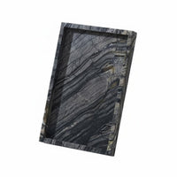 Marble Tray Versatile Rectangular Marble Tray Easy to Clean Jewelry Display Plate for Dresser, Restaurant