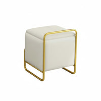 Luxury Design Round Storage Stool Multi-Functional Round Storage Ottoman Multifunctional Vanity Seat Soft Upholstery for Decor aficionados, Homeowners, boudoir, Small Spaces, Walk-in Closet, Entryway