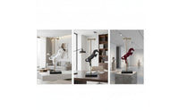 Horse Statue with Black Marble Base Horse Figurine Minimalist Decor for Living Room