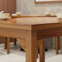 Heavy Duty Rustic Restaurant Table and Stool Set for Diner