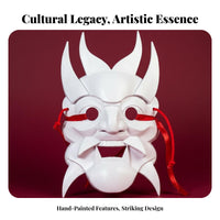 Traditional Chinese Design Guizhou Nuo Opera Mask Intangible Cultural Legacy Design Costume Accessory 3D Carved Look Face Covering Hand-Painted for Cosplayers, Performers, Party-Goers, Cosplay Events, Stage Performances