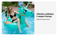 Foldable Green Dragon Inflatable Ing Inflatable Oversized Design Inflatable Dragon Pool Inflatable Leak-Proof for Adults, Teenagers