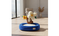 Potted Tree Cat Bed Woven Cat Furniture with Bed Decorative Flowers Animal Furniture