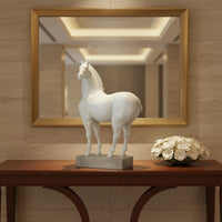 Alabaster Horse Sculpture Gift Idea Horse Tabletop Ornament Collectible Home Decor for , Entryway