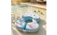 No-Inflation Baby Swim Float with Toys Adjustable Swim Aid with Safety Buckle Secure Safe for Babies, Toddlers, Beginners, Swimming Pool, Bathtub