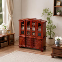 Dollhouse Storage Cabinet Realistic Cabinet with Doors Classic Cupboard for Collectors