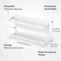 Wrap and Fridge Organizer for Countertop or Kitchen Racks, 1-Tier Powder Coated Iron