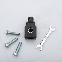 Metal-Lined Opening 24V DC Valve Coil Black Housing 24V Solenoid Valve Coil Square Connector Industrial Part