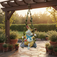 Feline Swing Decoration Easy to Hang Swing Feline Figurine Weather Resistant