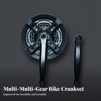 Triple Chainring Crankset Long-Lasting Mountain Bike Crankset Bike Chainring with Guard Sturdy Cycle Crank Limb Set