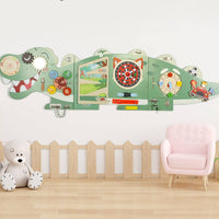 Dinosaur Wall Busy Board Dinosaur Busy Board Finish Wood Wall Activity Center for Kindergarten