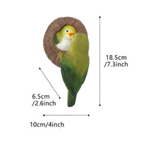 Tree Bird Ornament Resin Wall Mounted Bird Ornament for Garden
