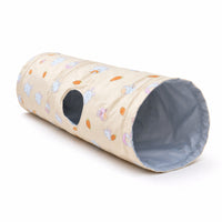 Cat Tunnel Bed with Side Opening Cushioned Pet Cooling Tunnel Bed Indoor for Playing, Sleeping