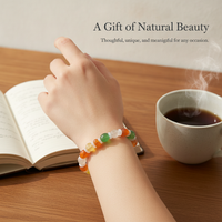 Natural Alashan Gobi Agate Colorful Beaded Bracelet