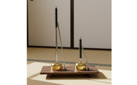 Clear Sound Telescopic Yinqing Bell Polished Finish Brass Hand Chime Handheld Buddhist Prayer Bell for Buddhists, Meditation Practitioners, Temple, Home Altar