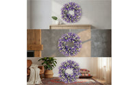 Lavender Wreath Full Spring Wreath Artificial Faux for Wall Decor, Farmhouse