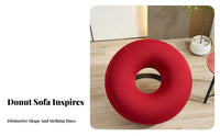 Modern Minimalist design Donut-Shaped Armchair Creative Design accent Chair Comfortable Indoor Seating Statement Piece for homeowners, Students, Book Lovers