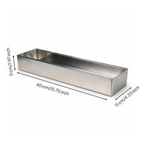 Chicken Feed Trough Easy to Clean Poultry Feeding Trough Rust-Resistant Rectangular Avian Feeder for Farm Yard