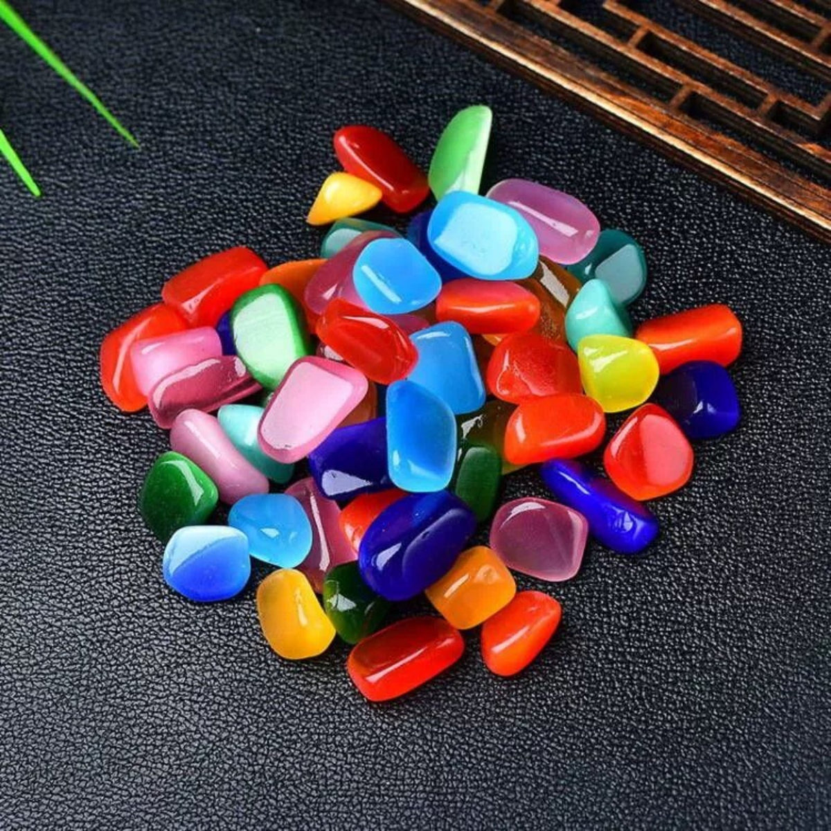 Cat Eye Stone Candy Color Mix Pebble Irregular Decor