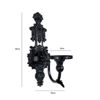 Vintage Wall Sconce Candle Holder Ornate Wall-Mounted Candle Holder Decorative Decor Gothic for Hallway