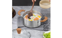 6 Pieces Soup Pot Set with Handles Stainless Steel Soup Pot Set Induction Compatible Pots for Home Cooks, Renters, Kitchen, Meal Prep