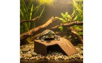 Non-Slip Surface Turtle Basking Platform Easy to Clean Turtle Basking Ledge Sturdy Base Ceramic Tortoise Ramp Promotes Natural Behaviors for Aquarium