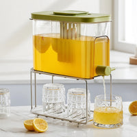 Cold-Water Jug Stand with a Glass Holder Shelf Sturdy Beverage Dispenser Stand with Shelf for Refreshment Station