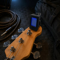 Display Screen Rectangular Clip-Attached Tuner Circular Power Button Electronic Clip-Attached Tuner Black Compact