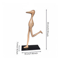 Artistic Long Beak Bird Statue Antique Look Abstract Bird Figure Modern Geometric Creature Sculpture Detailed Design