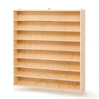 Open Wooden Display Rack Space-Saving Toy Car Display Shelf Slim Long-Lasting for Collectors, Hobby Room, Playroom