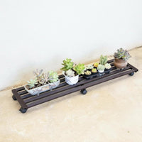 Rustwithstandant Tiered Plant Stand with casters Multi-Tier Design Rolling Tiered Plant Holder Space-Saving Flower Rack Weather withstandant for Gardeners, Homeowners, Home Decorators, Outdoor, Balcony, Patio, Living Room